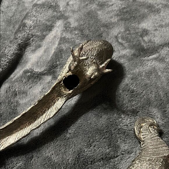 Vtg Metal Pheasants Pair 13.5" Male 14.5" Female Bird Figurines - Picture 5 of 7